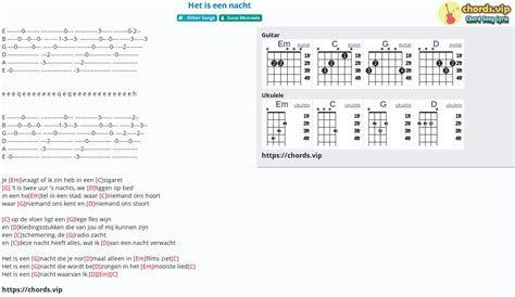 chords het is een nacht|het is een nacht tab.